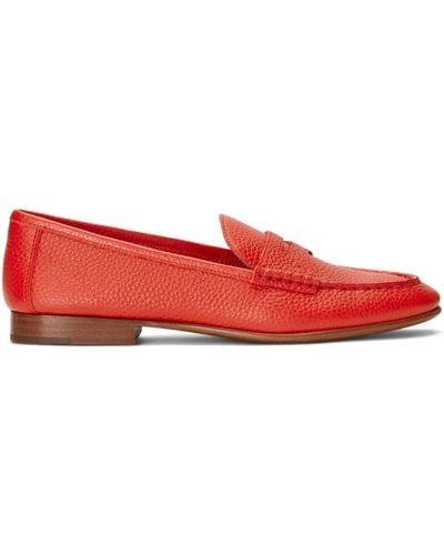 Polo Ralph Lauren Leather Penny Loafers - Red