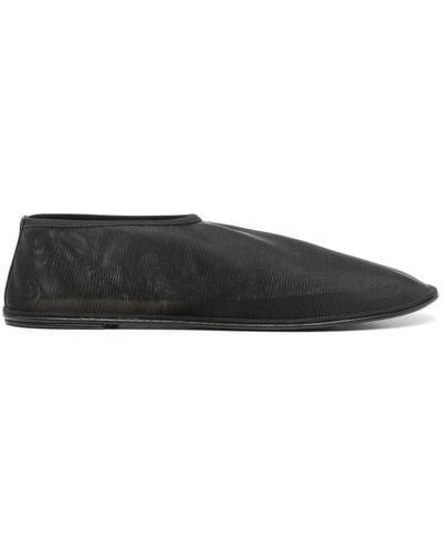 The Row Sock Flat Mesh Ballerina Shoes - Black