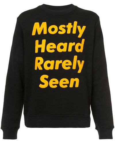 Mostly Heard Rarely Seen Sweatshirt mit Logo-Print - Schwarz
