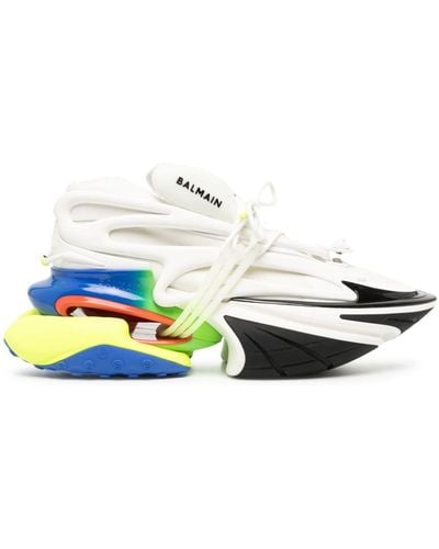 Balmain Sneakers Met Colourblocking - Wit