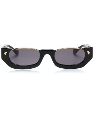 Nanushka Zorea Rectangle-frame Sunglasses - Black