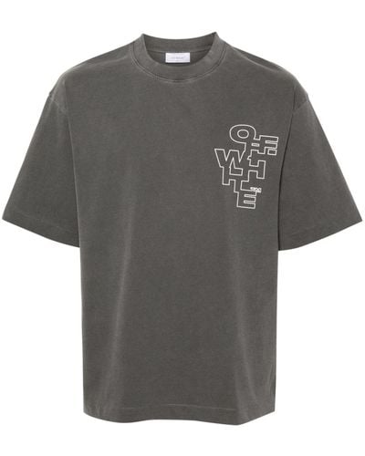 Off-White c/o Virgil Abloh Arrows-motif Cotton T-shirt - Grey