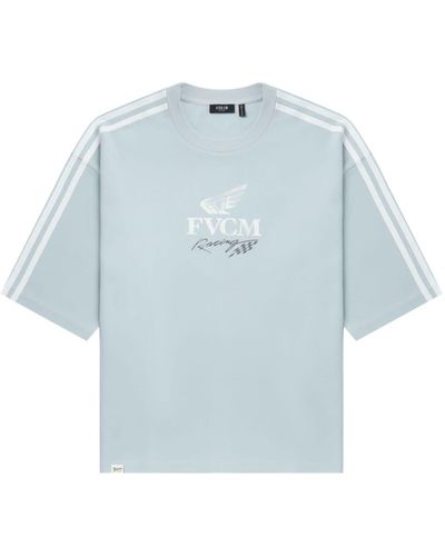 FIVE CM Logo-print Cotton T-shirt - Blue