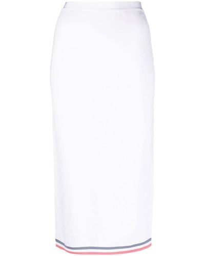 Fendi Falda de tubo con motivo estampado - Blanco