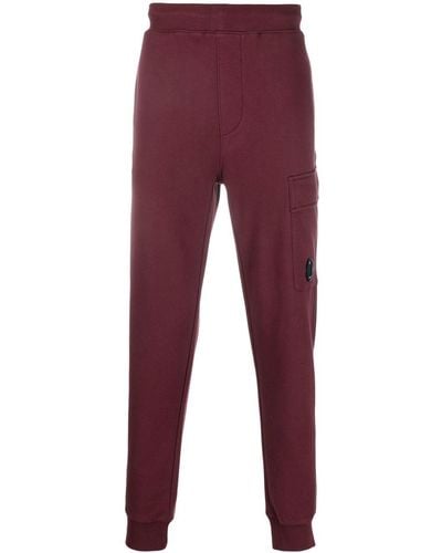 C.P. Company Logo-patch Track Trousers - Red