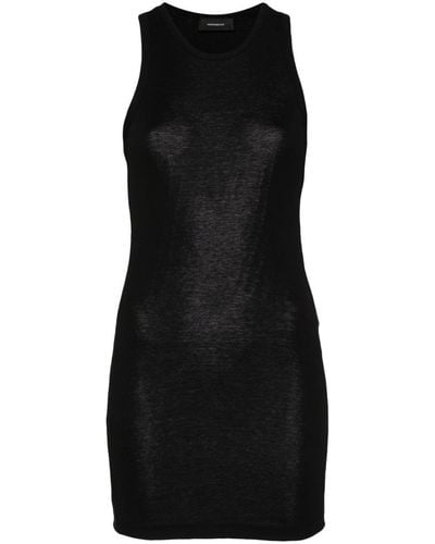 Wardrobe NYC Round-neck Cotton Tank Dress - Black