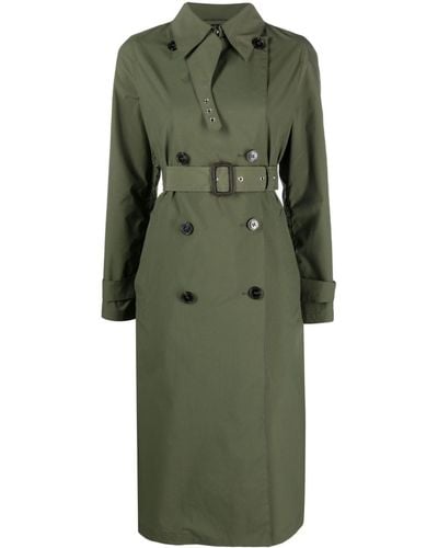Mackintosh Polly Double-breasted Trench Coat - Green
