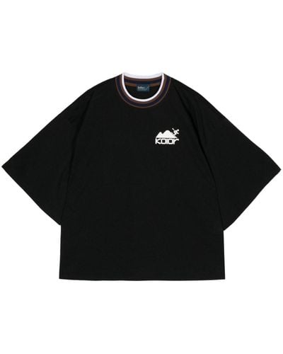 Kolor Camiseta tipo jersey con logo - Negro