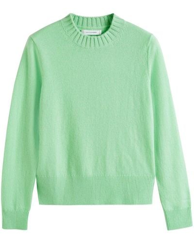 Chinti & Parker Crew-neck Cropped Sweater - Green