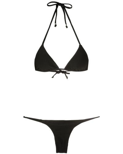 Amir Slama Halterneck Tie-fastening Bikini - Black