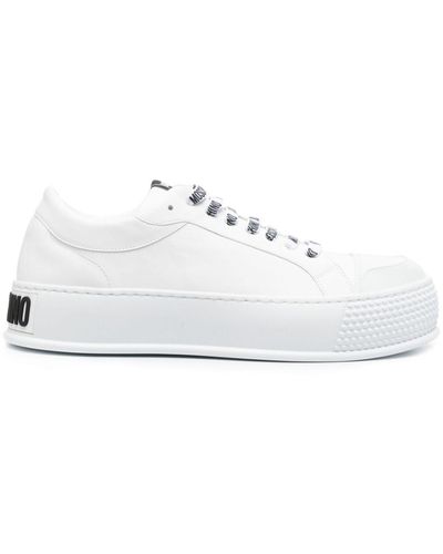 Moschino Sneakers con logo goffrato - Bianco