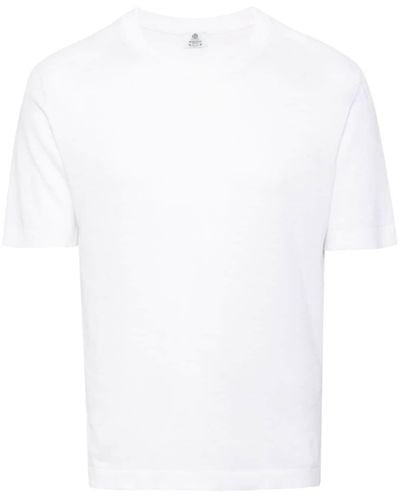 Luigi Borrelli Napoli Fein geripptes T-Shirt - Weiß
