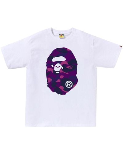 A Bathing Ape Big Ape Head Cotton T-shirt - Purple