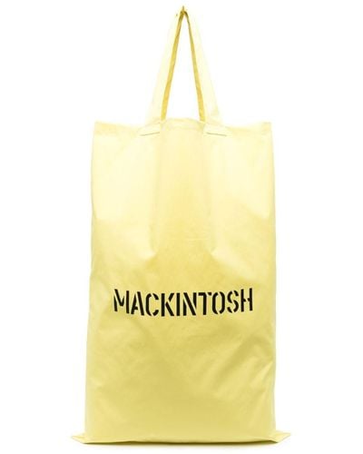 Mackintosh Empoli Oversized Logo-print Tote Bag - Yellow