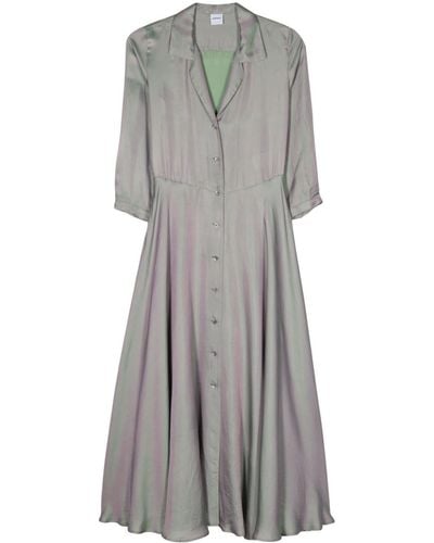 Aspesi Iridescent-effect Midi Dress - Gray