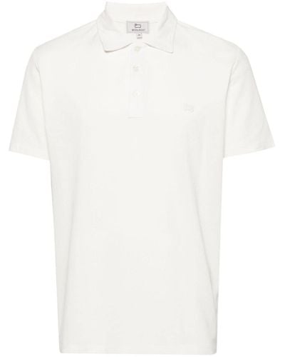 Woolrich Logo-patch Cotton Polo Shirt - White