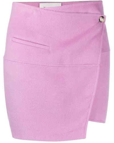 Nanushka Minifalda cruzada - Rosa