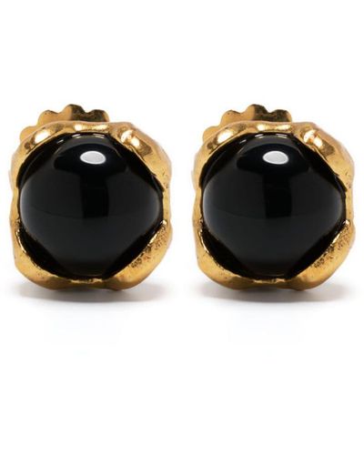 Alighieri The Onyx Agate Stud Earrings - Black