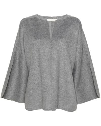 By Malene Birger Calias V-neck Wool Sweater - Gray