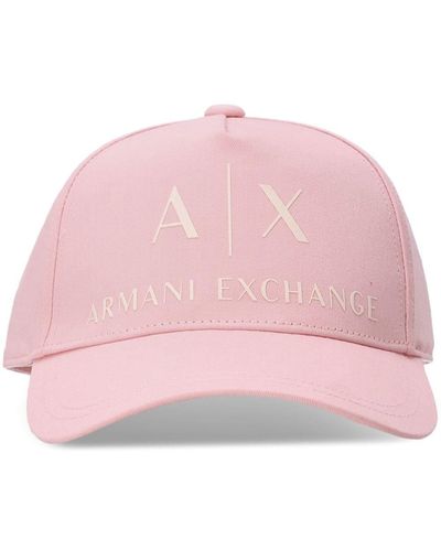 Armani Exchange Logo-print Cotton Baseball Cap - Pink