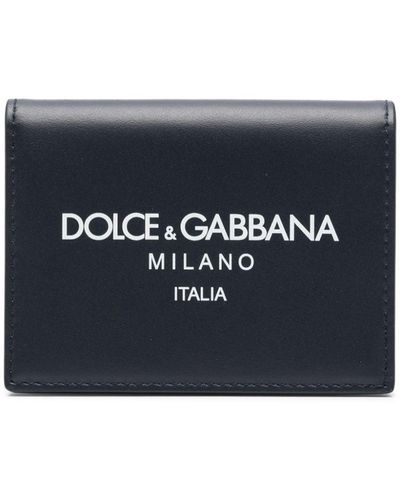 Dolce & Gabbana Logo-print leather wallet - Blu