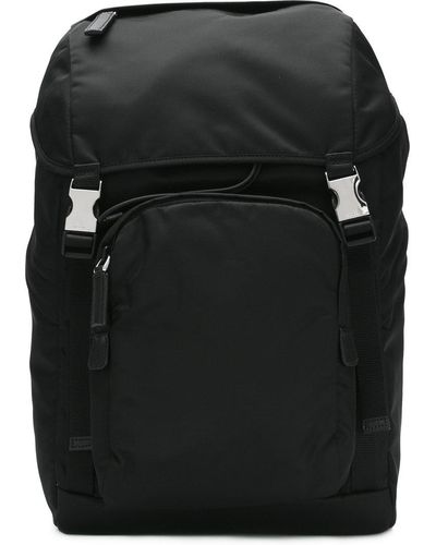 Prada Double Buckle Backpack - Black