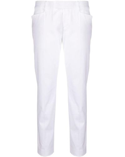 DSquared² Slim-fit Low-rise Tapered Pants - White