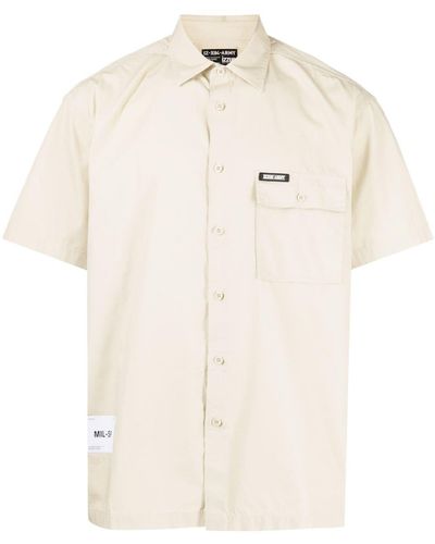 Izzue Logo-patch Short-sleeve Shirt - Natural