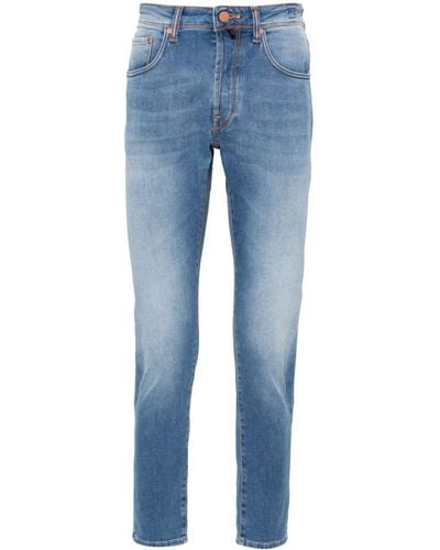 Incotex Tief sitzende Slim-Fit-Jeans - Blau