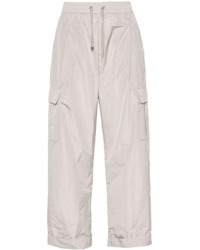 Herno Straight-leg Cargo Trousers - White