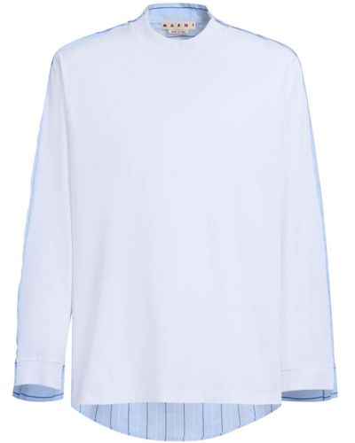 Marni T-Shirt mit Kontrasteinsatz - Weiß