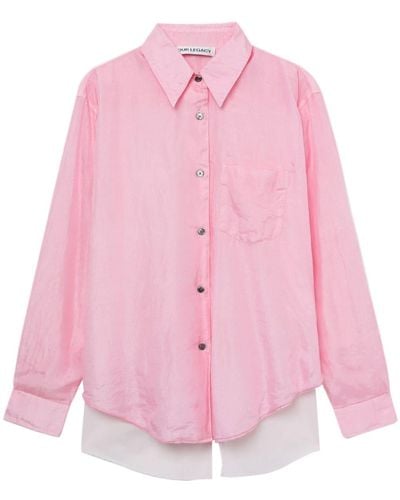 Our Legacy Apron Cotton-silk Shirt - Pink