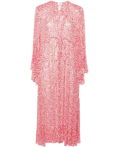Evarae Arna Floral-print Maxi Kaftan Dress - Pink