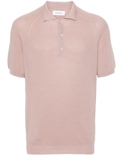 Laneus Gebreid Poloshirt - Roze