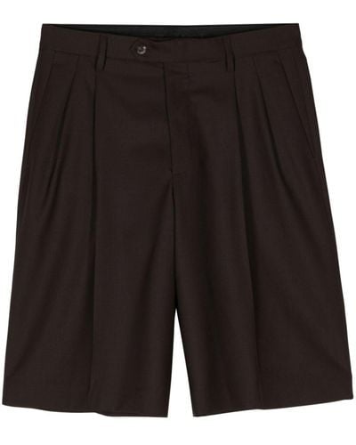 Lardini Mid-rise Tailored Shorts - Black