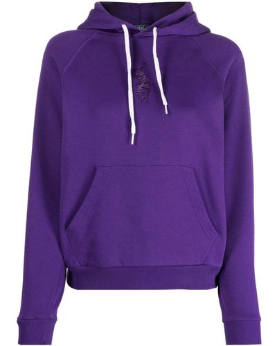 Polo Ralph Lauren Cotton Sweatshirt With Logo - Purple