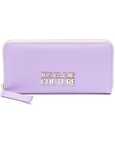 Versace Thelma Long Logo-lettering Wallet - Purple