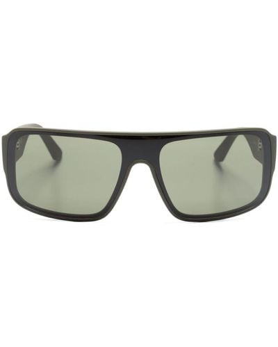Karl Lagerfeld Eckige Sonnenbrille mit Logo-Schild - Grau