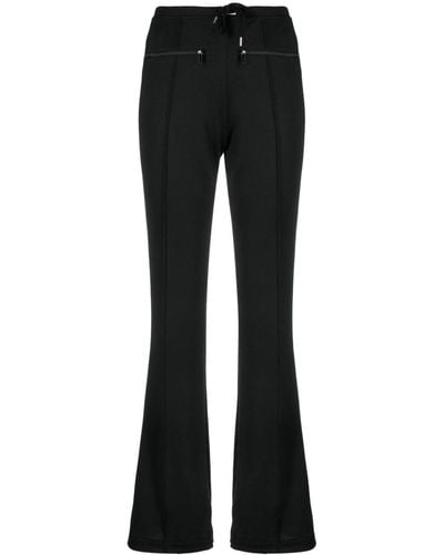 Courreges Drawstring Bootcut Track Trousers - Black