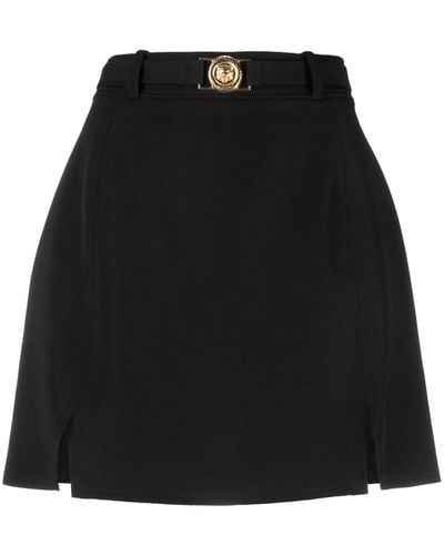 Just Cavalli Jacquard-motif Fitted Skirt - Black