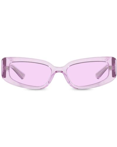 Dolce & Gabbana Transparent Rectangle-frame Sunglasses - Pink