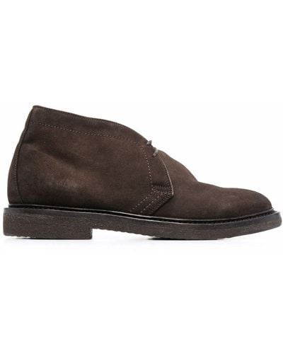 Officine Creative Hopkins Suede-leather Boots - Brown