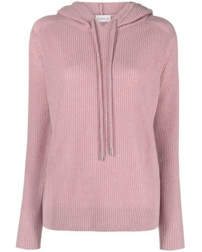 Moncler Cropped Hoodie - Roze