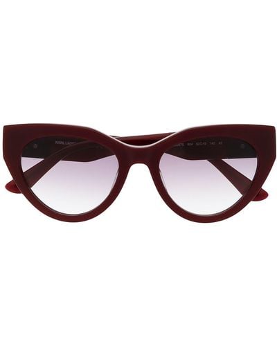 Karl Lagerfeld Gafas de sol con montura cat eye - Rojo