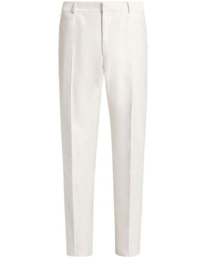 Tom Ford Pantalon de costume côtelé - Blanc