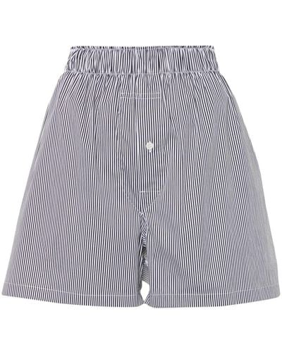 Maison Margiela Four-stitch Striped Shorts - Grey