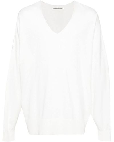 Extreme Cashmere N°343 Luna Fine-knit Sweater - White