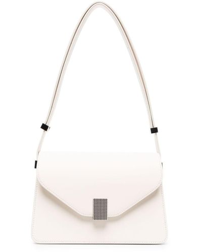 Lanvin Concerto Small Leather Shoulder Bag - White