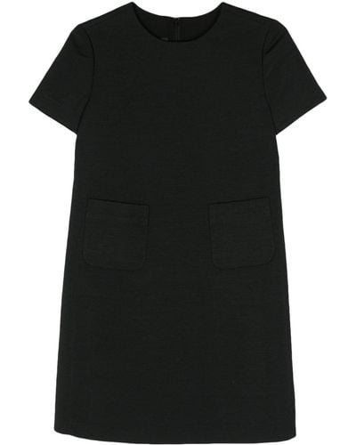 Emporio Armani Ribbed Mini Dress - Black
