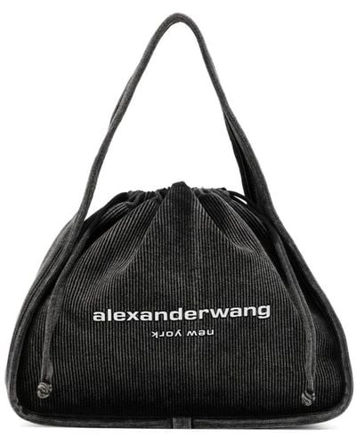 Alexander Wang Large Ryan Drawstring Bag - Black